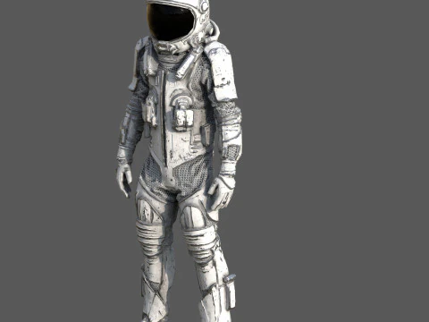 Futuristic Astronaut Space Suit 3D Model