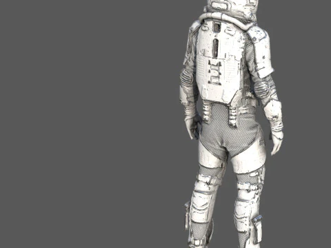 Futuristic Astronaut Space Suit 3D Model