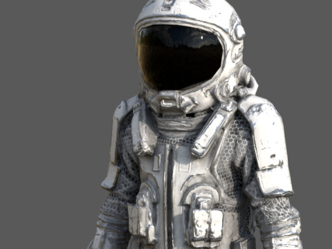 Futuristic Astronaut Space Suit 3D Model