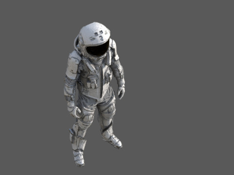 Futuristic Astronaut Space Suit 3D Model