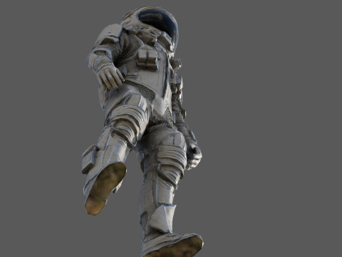 Futuristic Astronaut Space Suit 3D Model