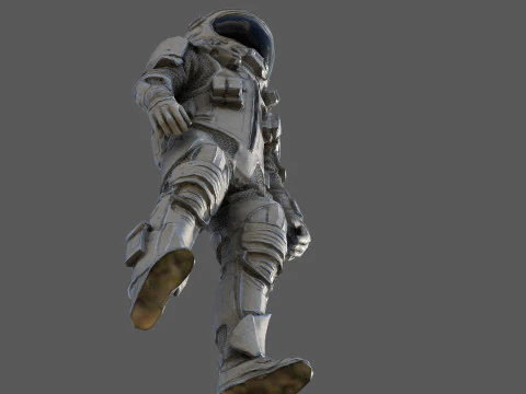 Futuristic Astronaut Space Suit 3D Model