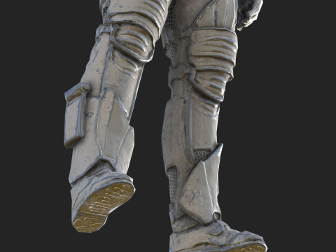 Futuristic Astronaut Space Suit 3D Model