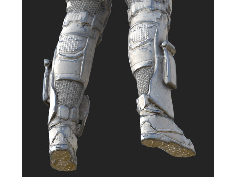 Futuristic Astronaut Space Suit 3D Model