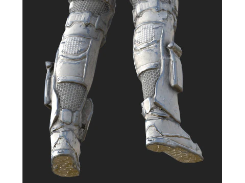 Futuristic Astronaut Space Suit 3D Model