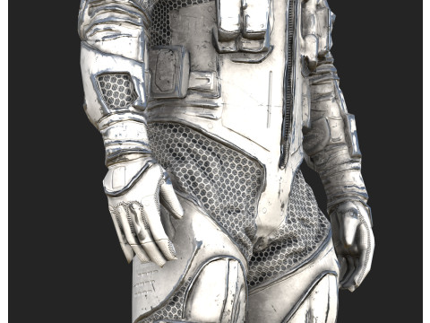 Futuristic Astronaut Space Suit 3D Model