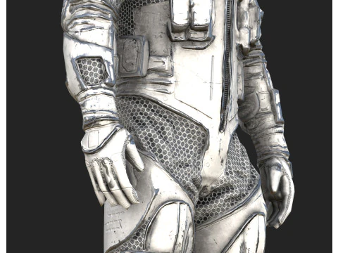 Futuristic Astronaut Space Suit 3D Model