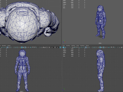 Futuristic Astronaut Space Suit 3D Model