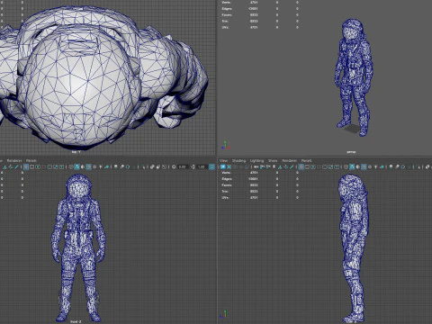 Futuristic Astronaut Space Suit 3D Model
