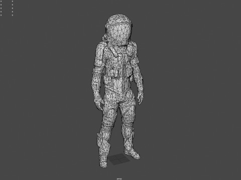 Futuristic Astronaut Space Suit 3D Model