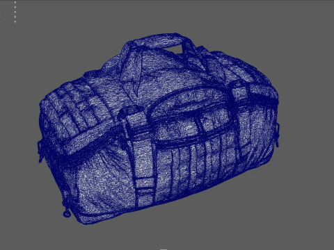 Bolsa de lona militar t&aacute;tica usada premium - ativo texturizado PBR de alto poli&eacute;ster para jogos VR e Modelo 3D