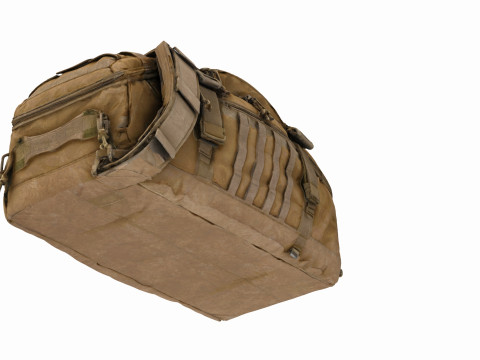 Premium Worn Tactical Military Duffel Bag - High-Poly PBR Textured Asset for Games VR and Modelo 3D