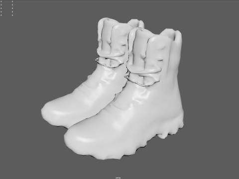 Botas de combate táticas realistas no deserto Modelo 3D