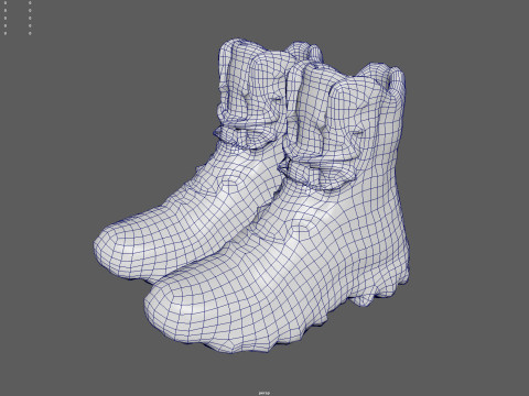 Botas de combate táticas realistas no deserto Modelo 3D
