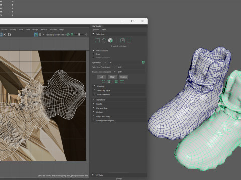 Botas de combate táticas realistas no deserto Modelo 3D