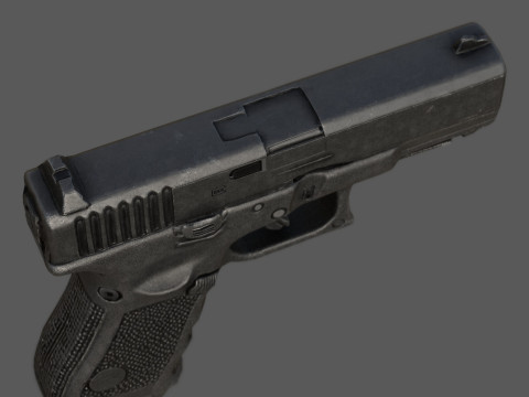 Glock 19 Gen 5 Realistic 4K PBR Textures Game Ready Low Poly FBX OBJ Blender U Modèle 3D