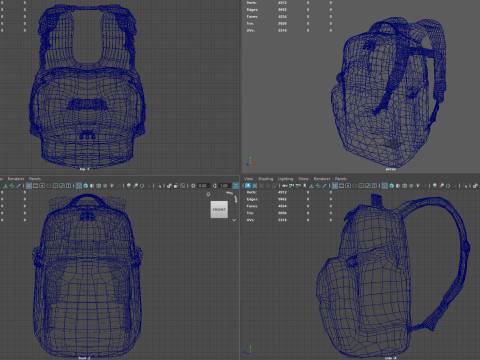 Game-Ready Tactical Military Backpack with 4K PBR Textures MOLLE System Model 3D