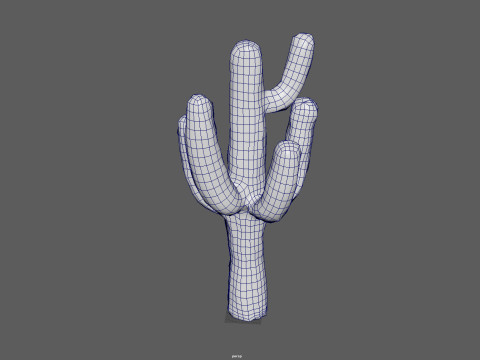 Desert Sentinel Realistic Low Poly Cactus 4K PBR Game Ready 3D 模型