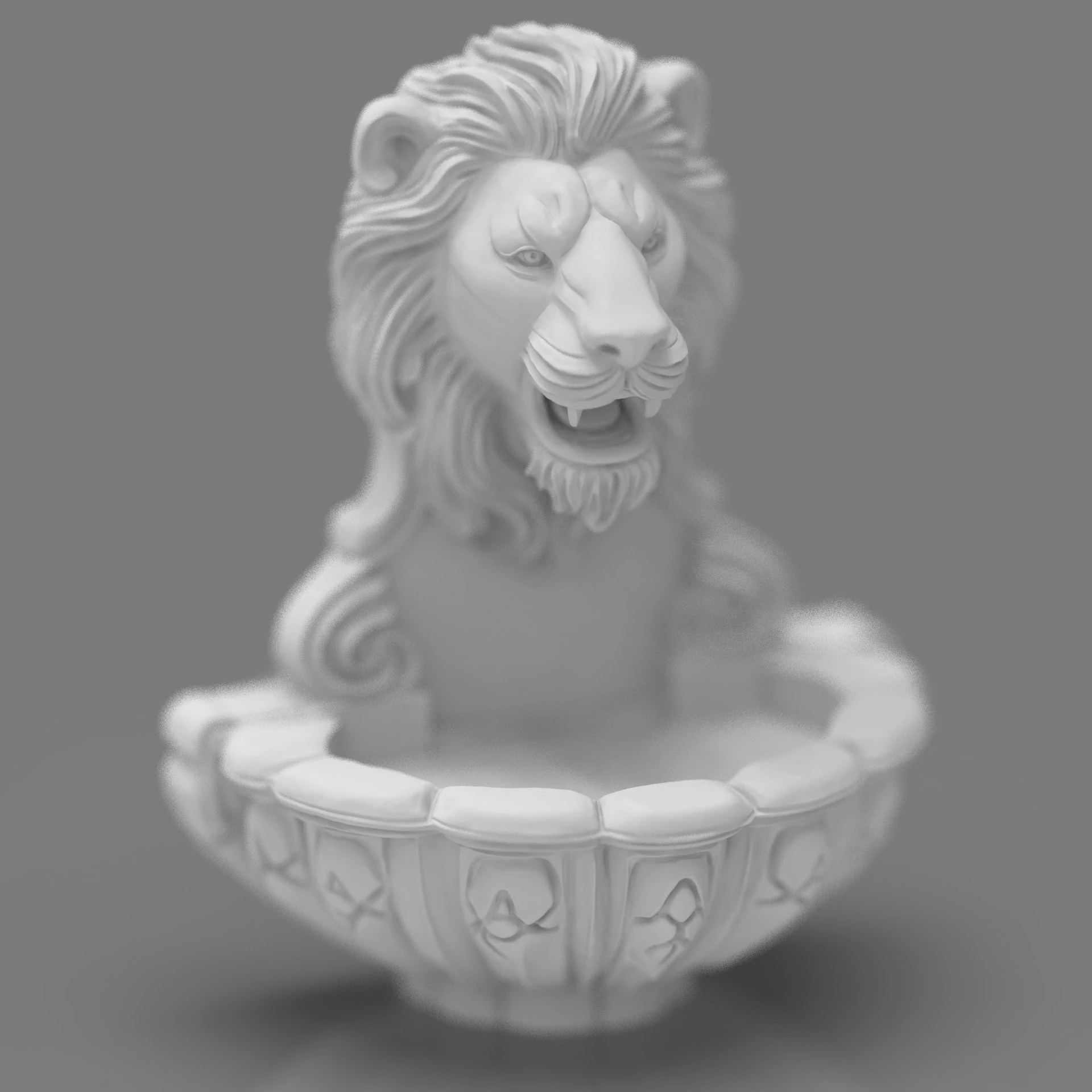 Aslan &Ccedil;eşmesi Majesteleri Detaylı Aslan Başı Duvar &Ccedil;eşmesi STL 3D baskı modu 3D Baskı Modeli .c4d .max .obj .3ds .fbx .stl .blend 
