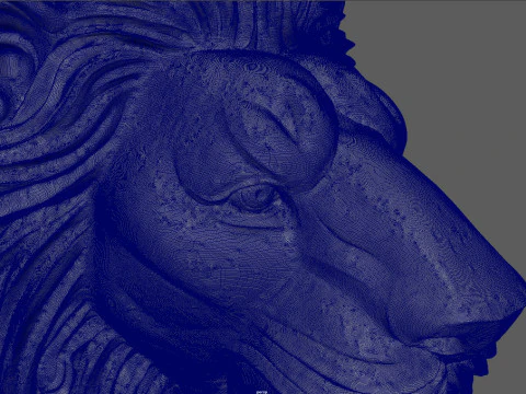 Aslan &Ccedil;eşmesi Majesteleri Detaylı Aslan Başı Duvar &Ccedil;eşmesi STL 3D baskı modu 3D Baskı Modeli
