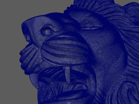 Aslan &Ccedil;eşmesi Majesteleri Detaylı Aslan Başı Duvar &Ccedil;eşmesi STL 3D baskı modu 3D Baskı Modeli