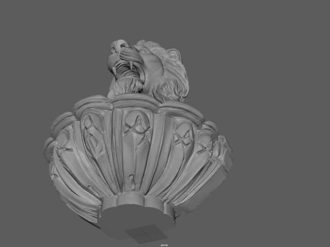 Aslan &Ccedil;eşmesi Majesteleri Detaylı Aslan Başı Duvar &Ccedil;eşmesi STL 3D baskı modu 3D Baskı Modeli