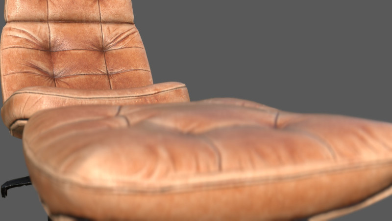 Elysium Luxe Salotto girevole Ottomano Low Poly Game Ready PBR 4K Textures Interni realistici Fu Modello 3D .c4d .max .obj .3ds .fbx .stl .blend 