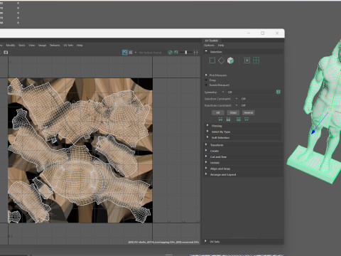 Farao-sculptuur AAA Low-Poly Game-Ready Model PBR Low-poly 3D Model