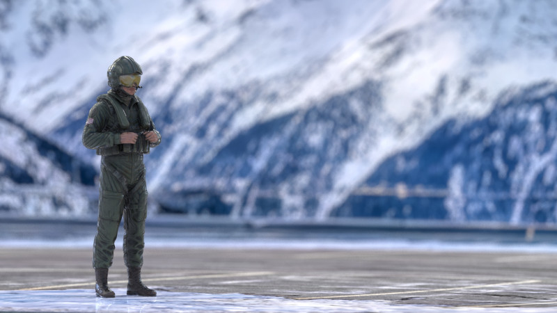 Modern US Helicopter Pilot LP Premium Game Ready 3D Asset Modello 3D .c4d .max .obj .3ds .fbx .stl .blend