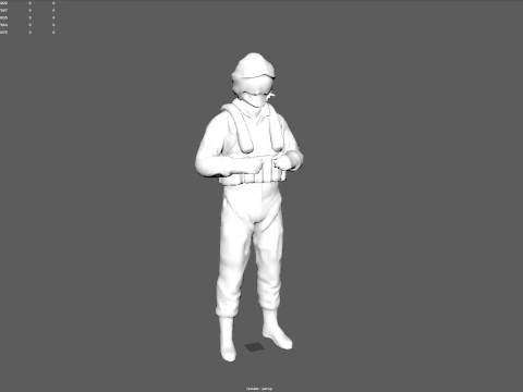 Modern US Helicopter Pilot LP Premium Game Ready 3D Asset 3D Model