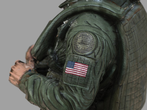 Modern US Helicopter Pilot LP Premium Game Ready 3D Asset Modello 3D