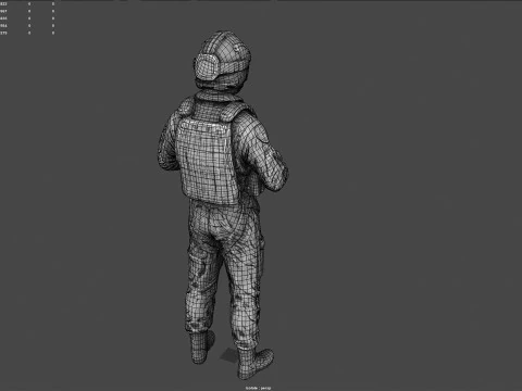 Modern US Helicopter Pilot LP Premium Game Ready 3D Asset 3D Model