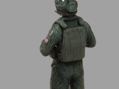 Modern US Helicopter Pilot LP Premium Game Ready 3D Asset Modello 3D