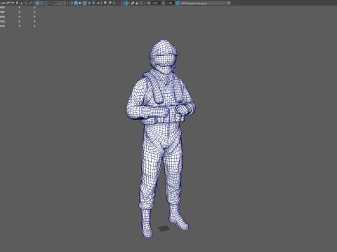 Modern US Helicopter Pilot LP Premium Game Ready 3D Asset 3D Model