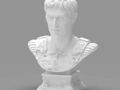 Julius Caesar Bust - 3D Print STL 3D Print Model