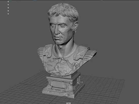 Julius Caesar Bust - 3D Print STL 3D Print Model