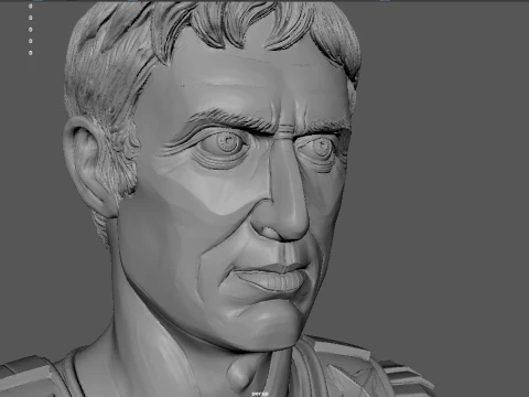 Julius Caesar Bust - 3D Print STL 3D Print Model
