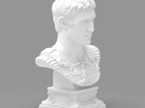Julius Caesar Bust - 3D Print STL 3D Print Model