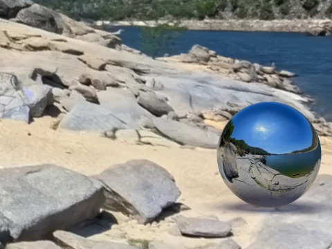 Sunny Lake Shore 360 Degree Equirectangular HDRI Panorama - 8K 32-Bit High Dynamic Range Environment CG Textures