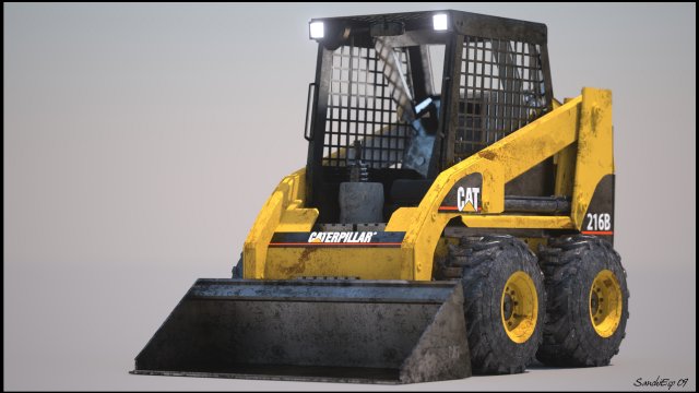mini loader Model 3D .c4d .max .obj .3ds .fbx .stl .blend 