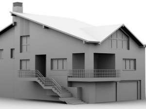 detached house 1 3D Model