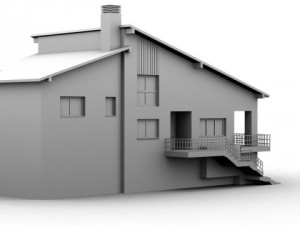 detached house 1 3D Model