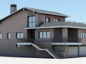 casa unifamiliar 2 Modelo 3D