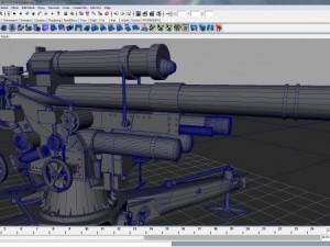 german flak 88 mm 3D मॉडल