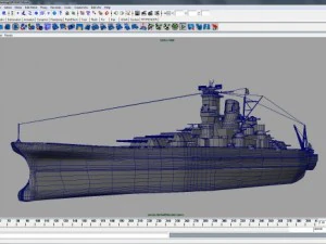 Japanisches Schlachtschiff Musashi 3D Modell