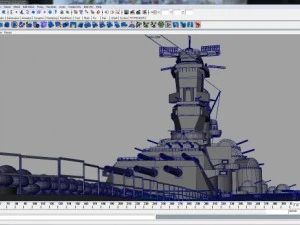 Japanisches Schlachtschiff Musashi 3D Modell