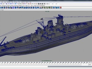 japanese battleship musashi 3D Model