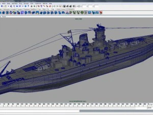 Japanisches Schlachtschiff Musashi 3D Modell