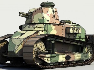 renault ft17 french light tank 3D Model