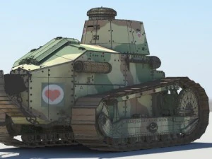 tanque leve franc&ecirc;s renault ft17 Modelo 3D